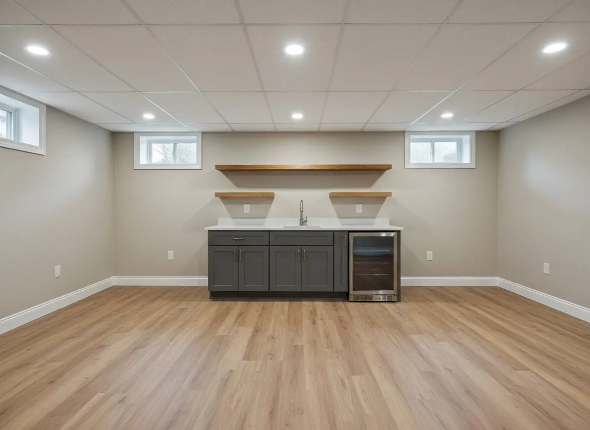 Wet bar with a fridge and sink in Manheim Township