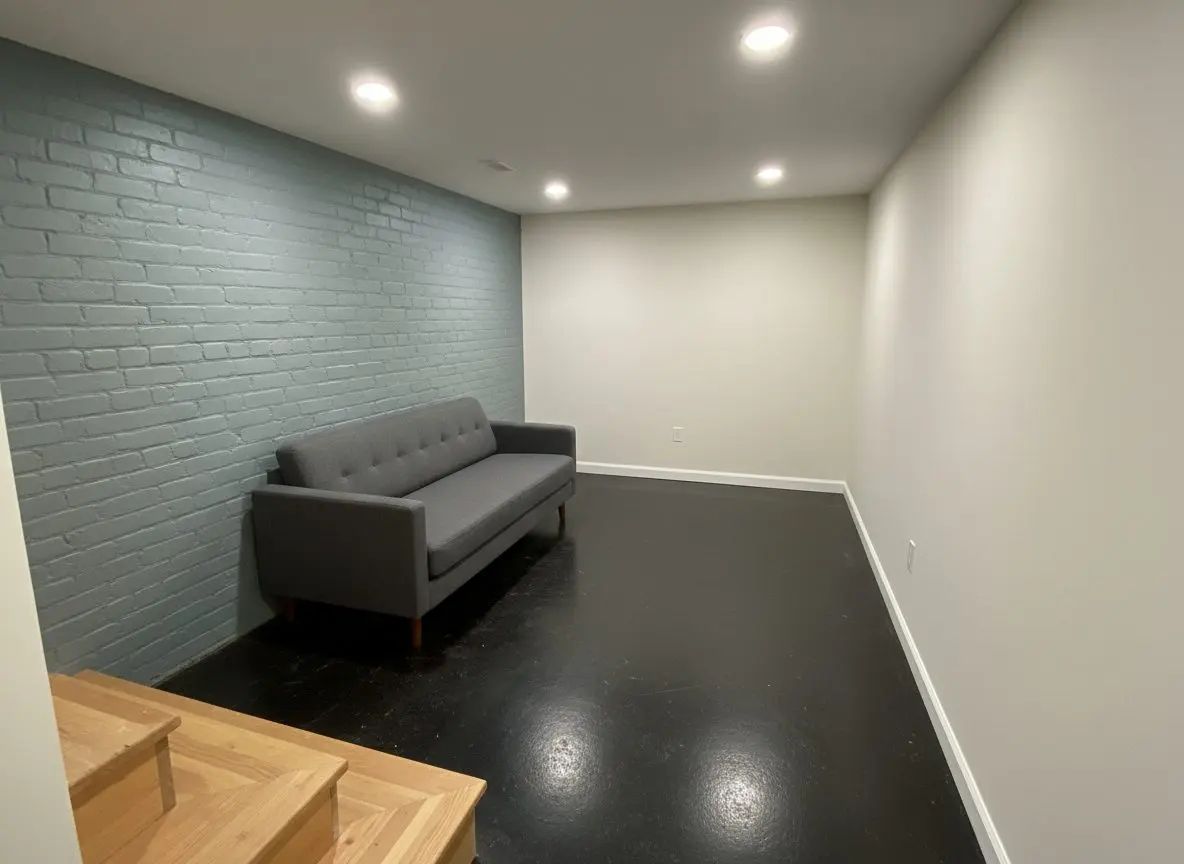 Rowhouse basement lounge in Columbia